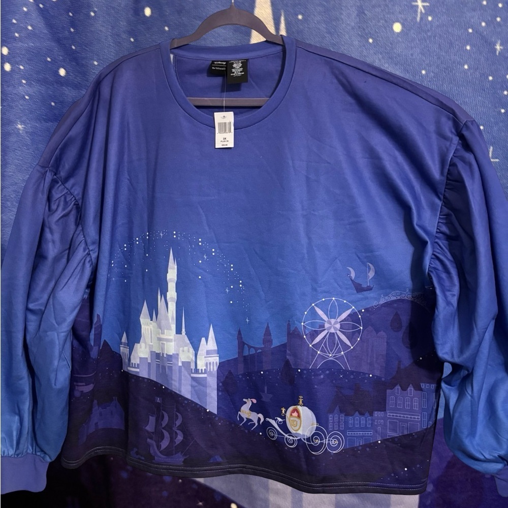 Disney Purple & Blue Fairytale Castle Pullover
